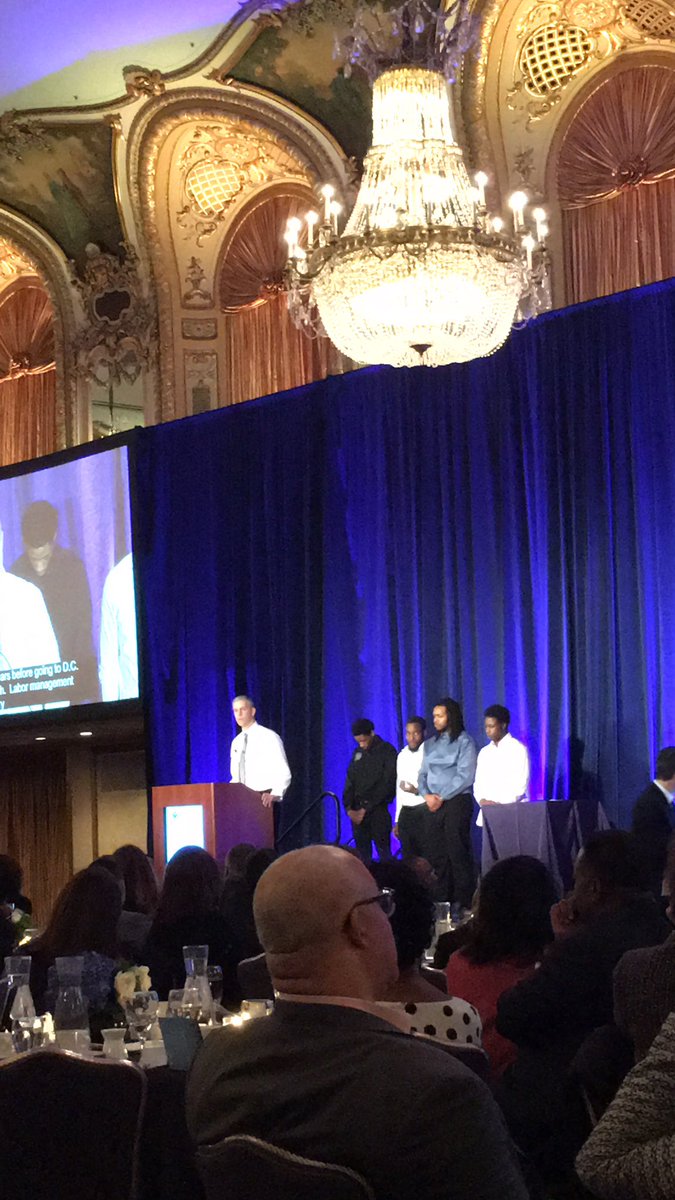 SouthSideGrl312's tweet photo. With a heartfelt video @ChiTrust Terry Mazany @LGCChicago welcomes @arneduncan home with a Civic Catalyst Award #thanksforyourcommitment https://t.co/FX0b4y0CDE