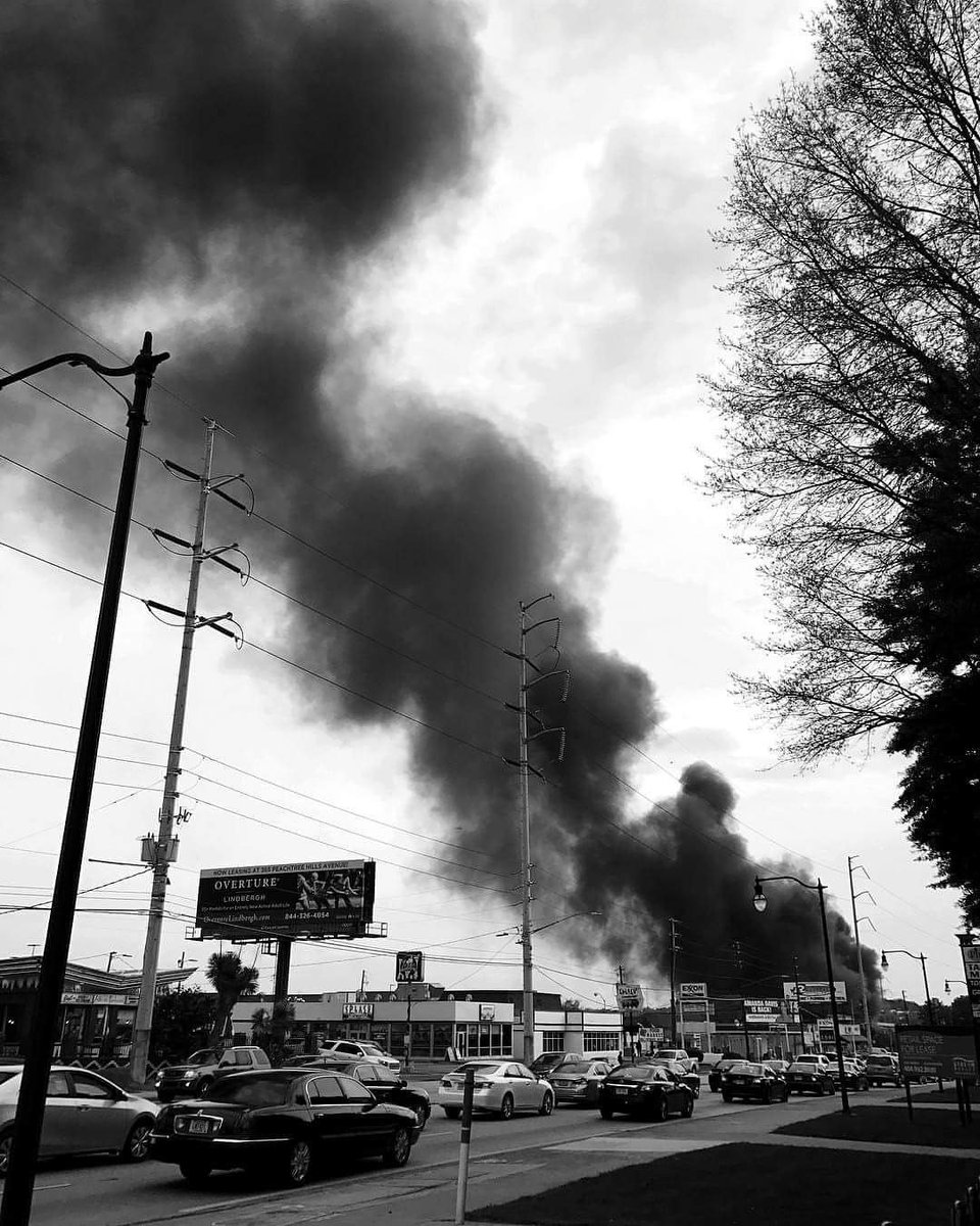extrasatlanta's tweet photo. Bridge fire &amp; collapse of 85 North. #atlanta #atl #buckhead #actor #actress #setlife https://t.co/yqv8HLNc82