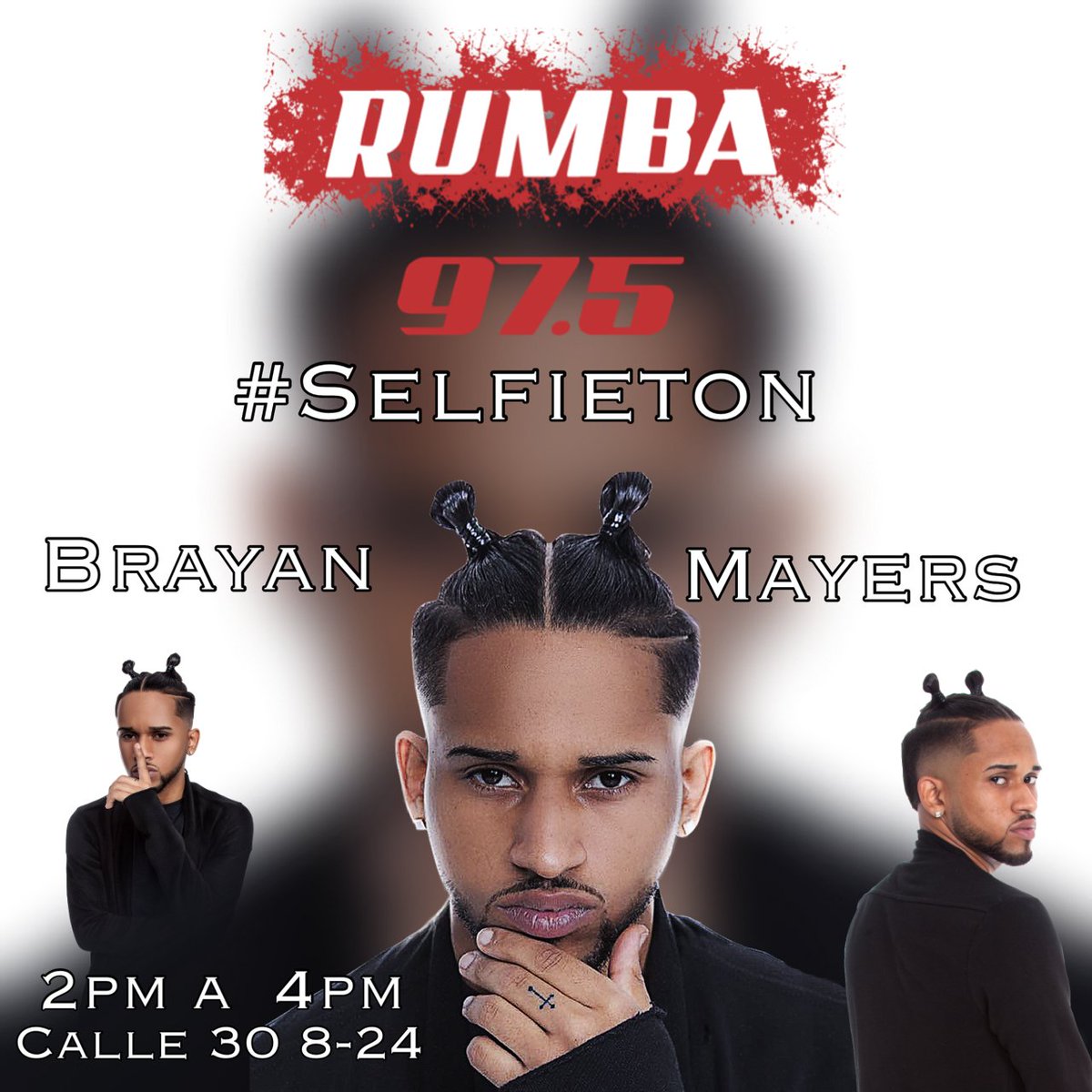 Rumba980's tweet photo. mañana 31 marzo #selfiton con @bryanttmyers
Lugar: calle 30 #8-24 Sector industrial los Mangos
Hora: 2pm - 4pm
Te esperamos https://t.co/CafTfNU1Hz