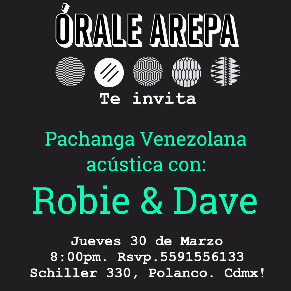 Ya es #JuevesDeOrale <a href="/oralearepa/">Orale Arepa</a> donde disfrutaremos de Robie &amp; Dave y una gran selección de rones 🍷👌🏼‼️