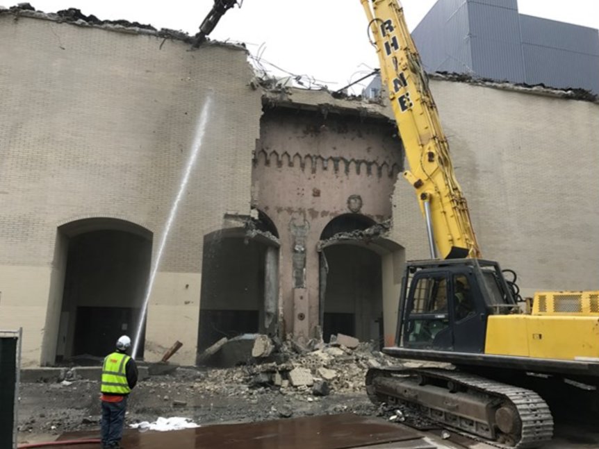 queenanneview's tweet photo. Two of four 1928 gargoyles hidden under Seattle Mercer Arts Arena 1960s facade saved by local historian https://t.co/LoA0B1Zxp9 https://t.co/mBYVh9GQor