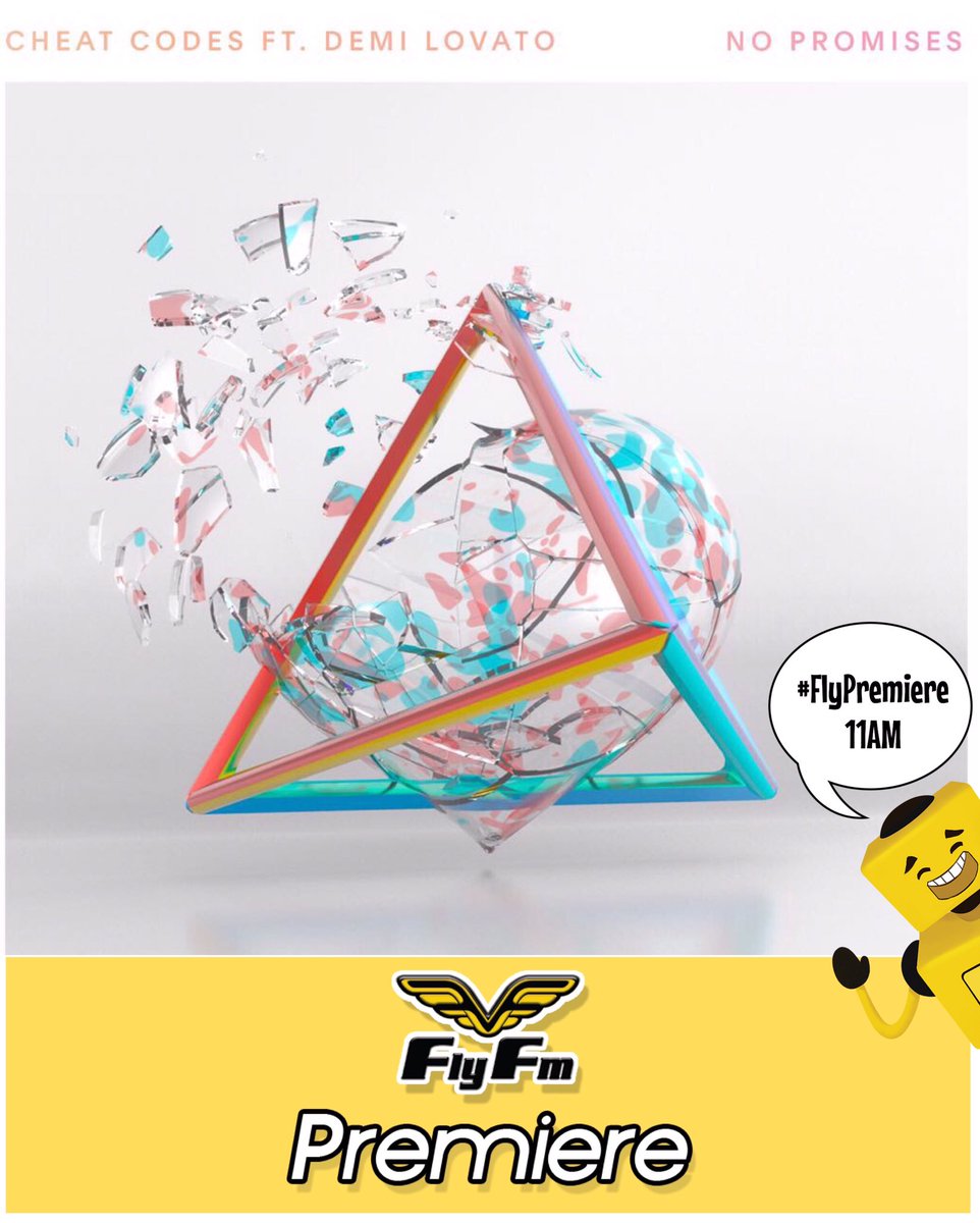 FlyFM958's tweet photo. We've got a brand new song from Cheat Codes featuring Demi Lovato dropping at 11AM, TODAY!! Don't miss the #FlyPremiere of "No Promises"! https://t.co/f4Ykop88ZZ