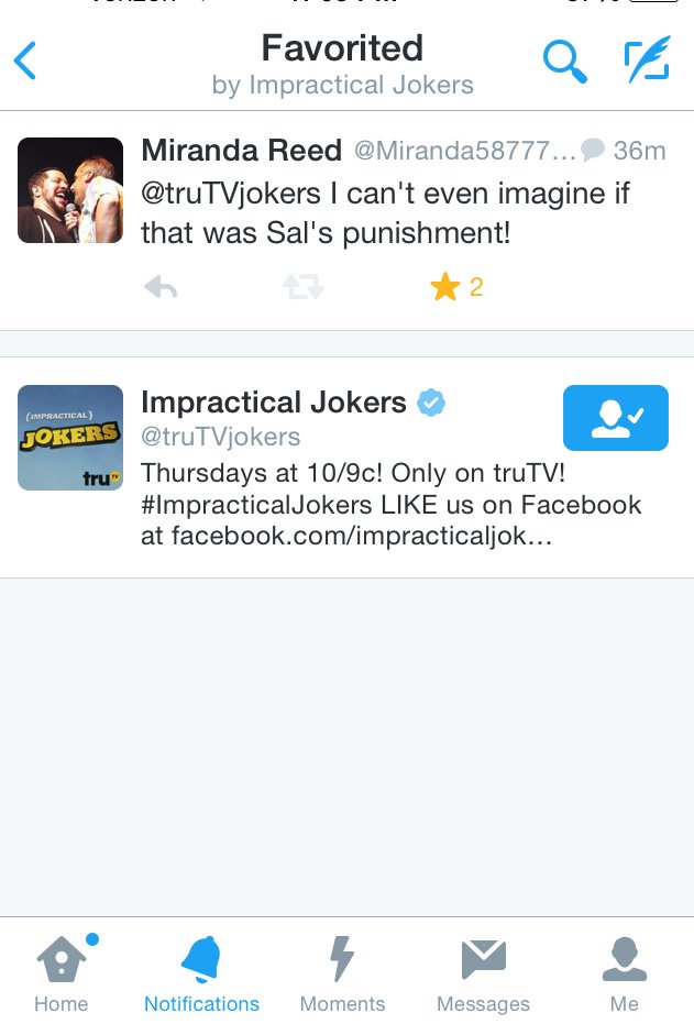 Miranda58777638's tweet photo. My heart stopped when I saw that notification! Thank you! Murr has only noticed me! Love you guys! @truTVjokers https://t.co/WoAGsBJ3Op