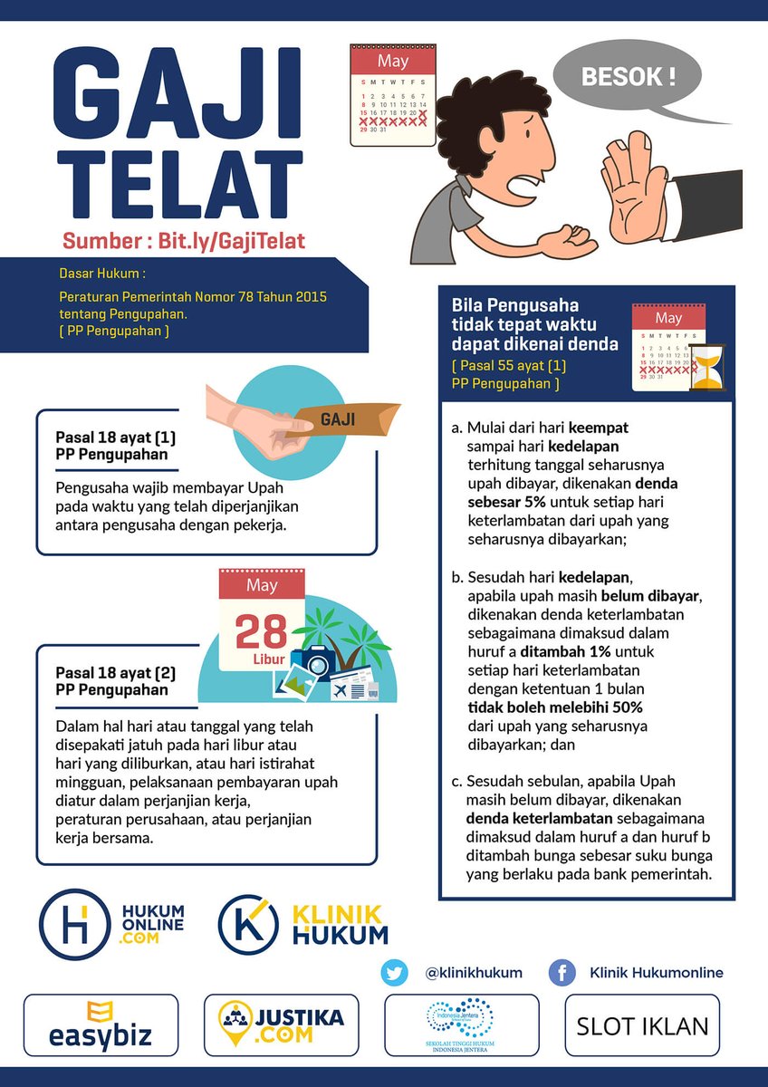 klinikhukum's tweet photo. Gaji Tidak Tepat Waktu. Selengkapnya: https://t.co/GO0x9s5bke https://t.co/RM9uuvkbMZ