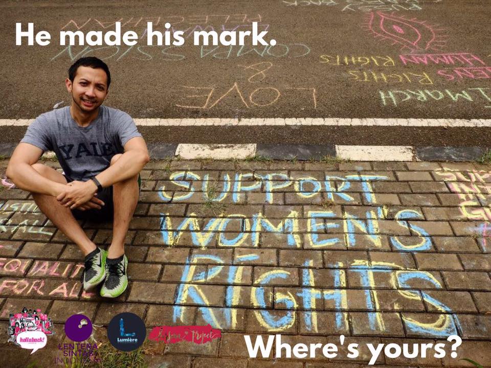 Make YOUR Mark di #ChalkWalk! CFD Minggu ini, depan Graha Niaga Sudirman, pk jam 8, #lawanpelecehan bersama <a href="/LenteraID/">Lentera Sintas Indonesia</a> @hollaback_JKT!