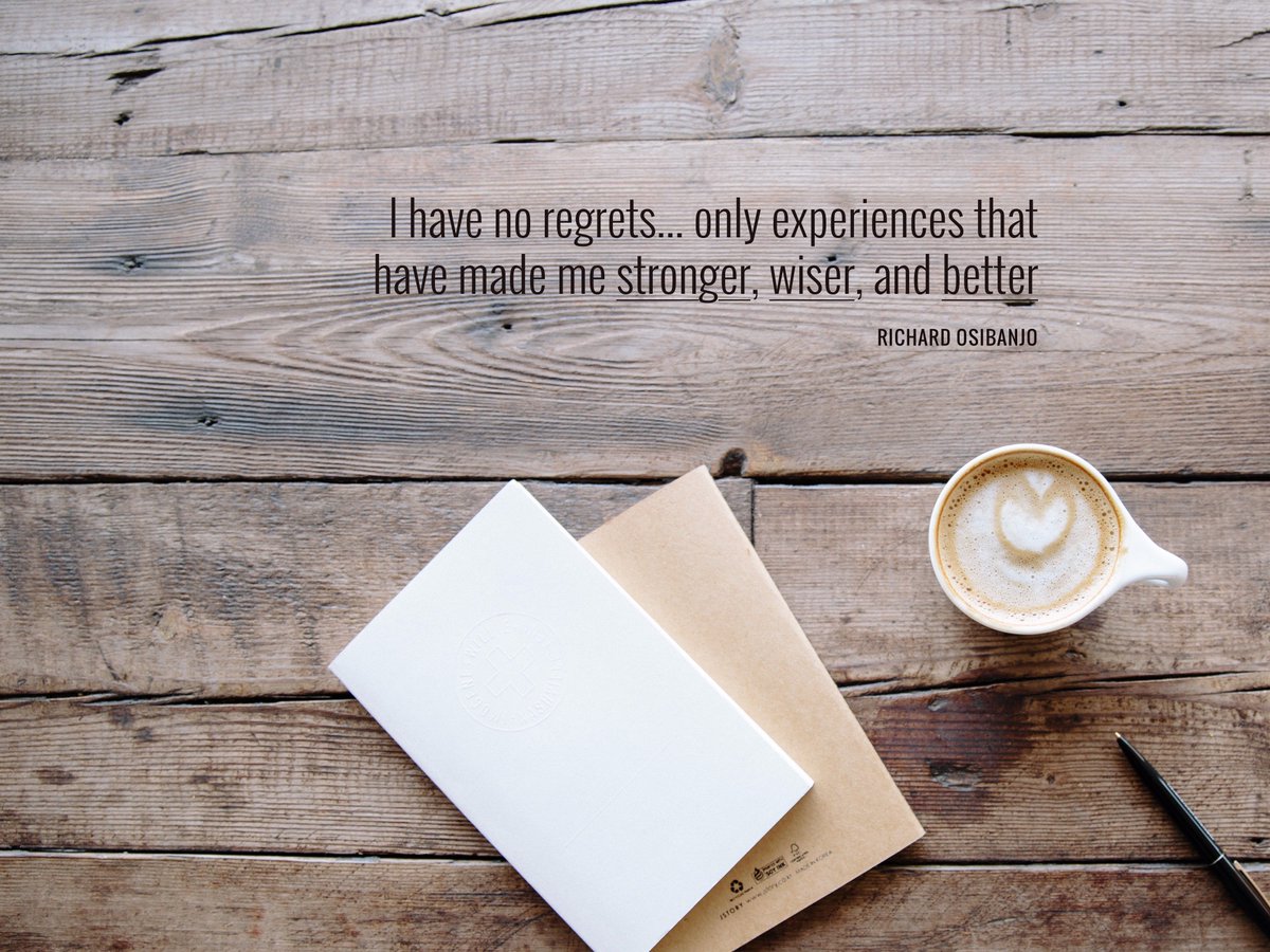 RichardOsibanjo's tweet photo. No regrets...#motivation #Inspiration #Leadership https://t.co/HEuVsVzsjW