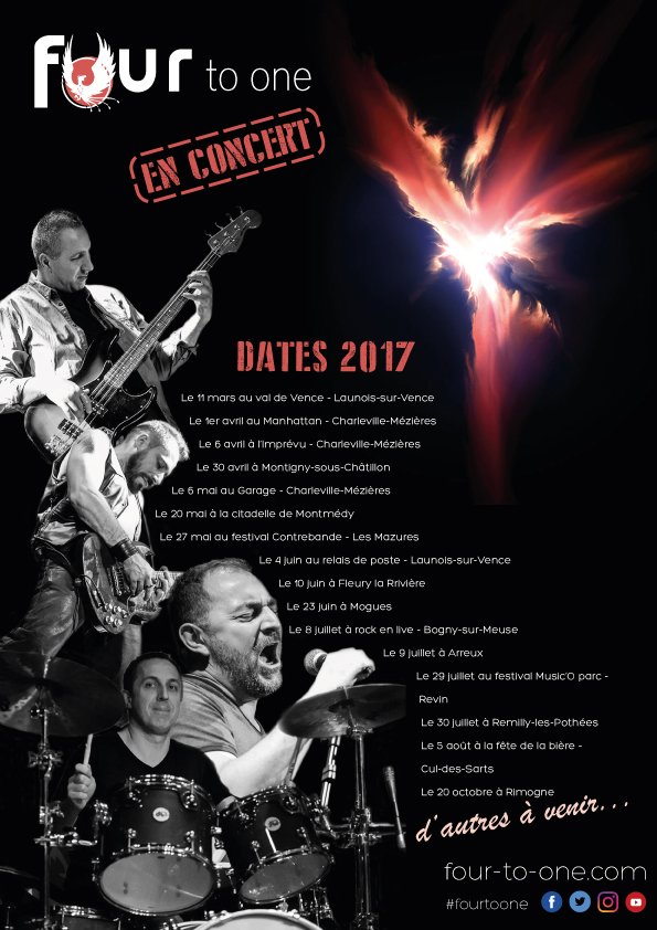 four2one08's tweet photo. #fourtoone en concert. Les premières dates 2017. #rock https://t.co/I6irTknsuL