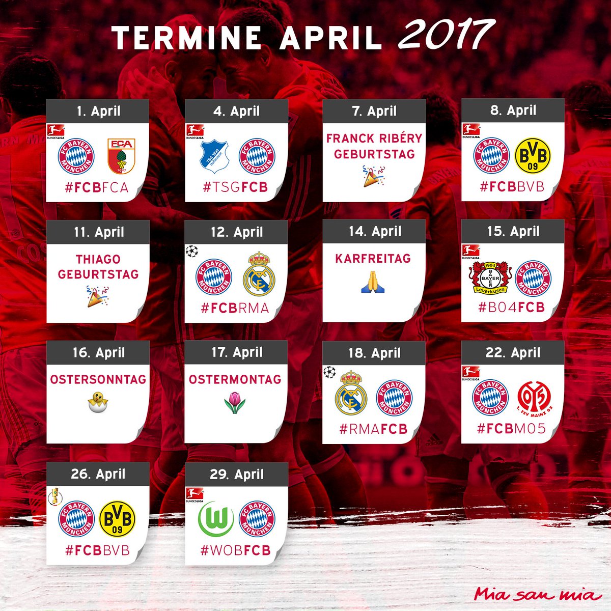 Was für ein Monat! 📅 3⃣0⃣ Tage, 9⃣ Spiele, 7⃣ Gegner, 3⃣ Wettbewerbe! Wer freut sich schon? 😊 #packmas #MiaSanMia https://t.co/LpTKcm9GjJ