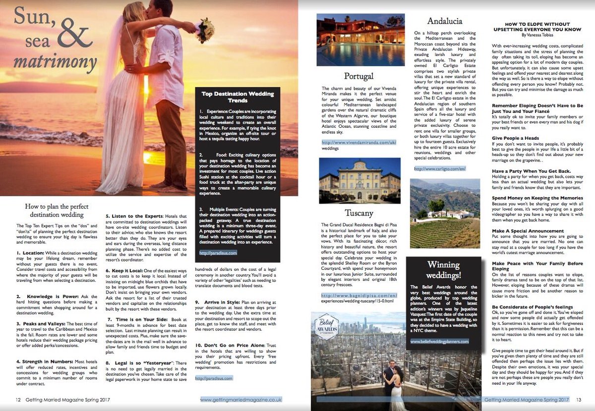 Sun, sea &amp; matrimony! <a href="/VivendaMiranda/">Vivenda Miranda</a> <a href="/Paradisus/">Paradisus by Melia</a> <a href="/Bagnidipisa/">Bagni di Pisa</a> @ElCarligto @BeliefIWP tinyurl.com/kfl4ppy