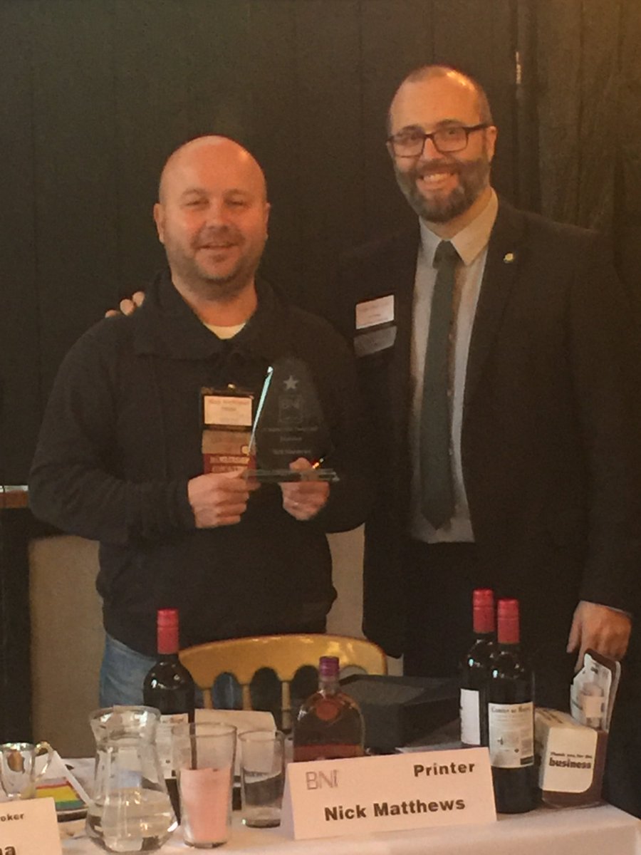 EvolutionBni's tweet photo. Well done Nick Matthews of Nickel Press printers for being our star member. https://t.co/vcwzqxs6pA #bnievolution #networking #giversgain https://t.co/NtfGYbfnMQ