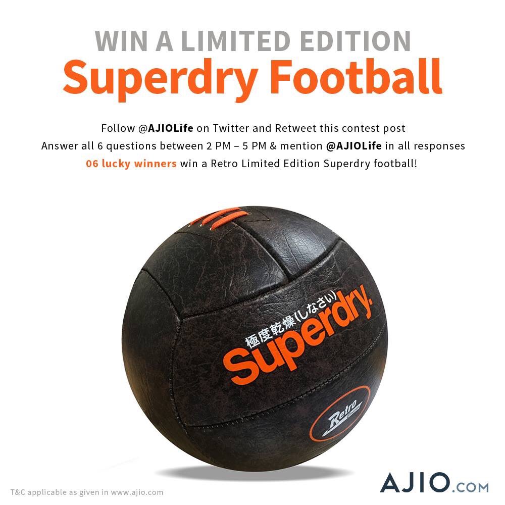 AJIOLife's tweet photo. #AJIOxSuperdry coming up in a bit! RT this to join the fun! @Superdry #contest #ContestAlert @ContestJinn @Contesttable @Contest_in https://t.co/RRzLOT3YJb