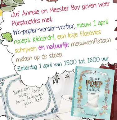 Morgen poepkookles in <a href="/Kinderboekwnkl/">De Kinderboekwinkel</a>! Bak meeuwenflatsen, kikkerdril en drollen met de makers van t <a href="/poepkookboek/">poepkookboek</a>. bit.ly/2dTDrwb