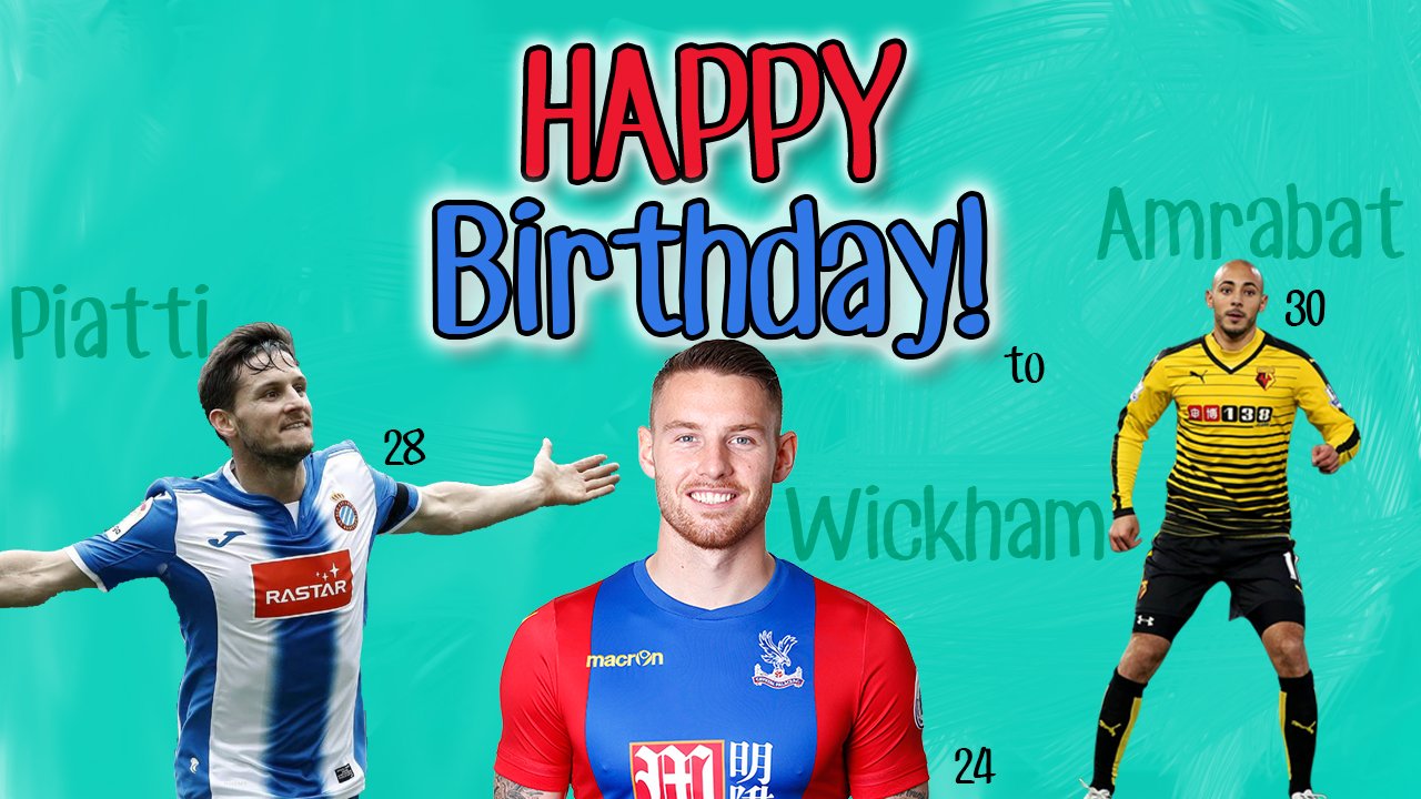 Happy Birthday to Pablo Piatti (28), Connor Wickham (24) and Nordin Amrabat (30) !! 