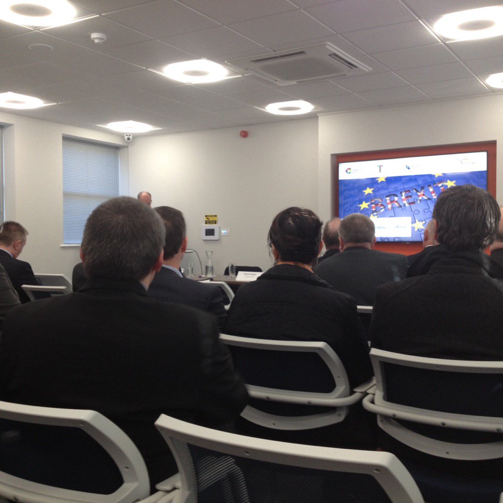 Settling in <a href="/lighting_IA/">Lighting Industry Association</a> for <a href="/marcheshub/">Marches Growth Hub</a> #Brexit for #Telford #questiontime style debate. Seatbelt fastened!