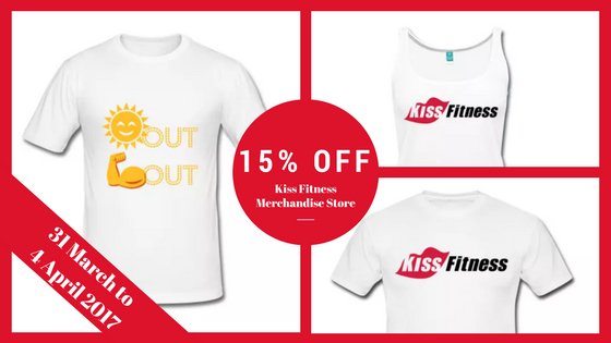 KFPoole's tweet image. 15% OFF everything in our Merchandise store (31 March to 4 April ONLY). Use Code: 15P417 at checkout - Shop Now at kiss-fitness.co.uk/merchandise