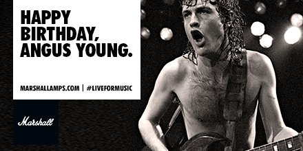 Here\s to a legend. Happy Birthday to Angus Young of  