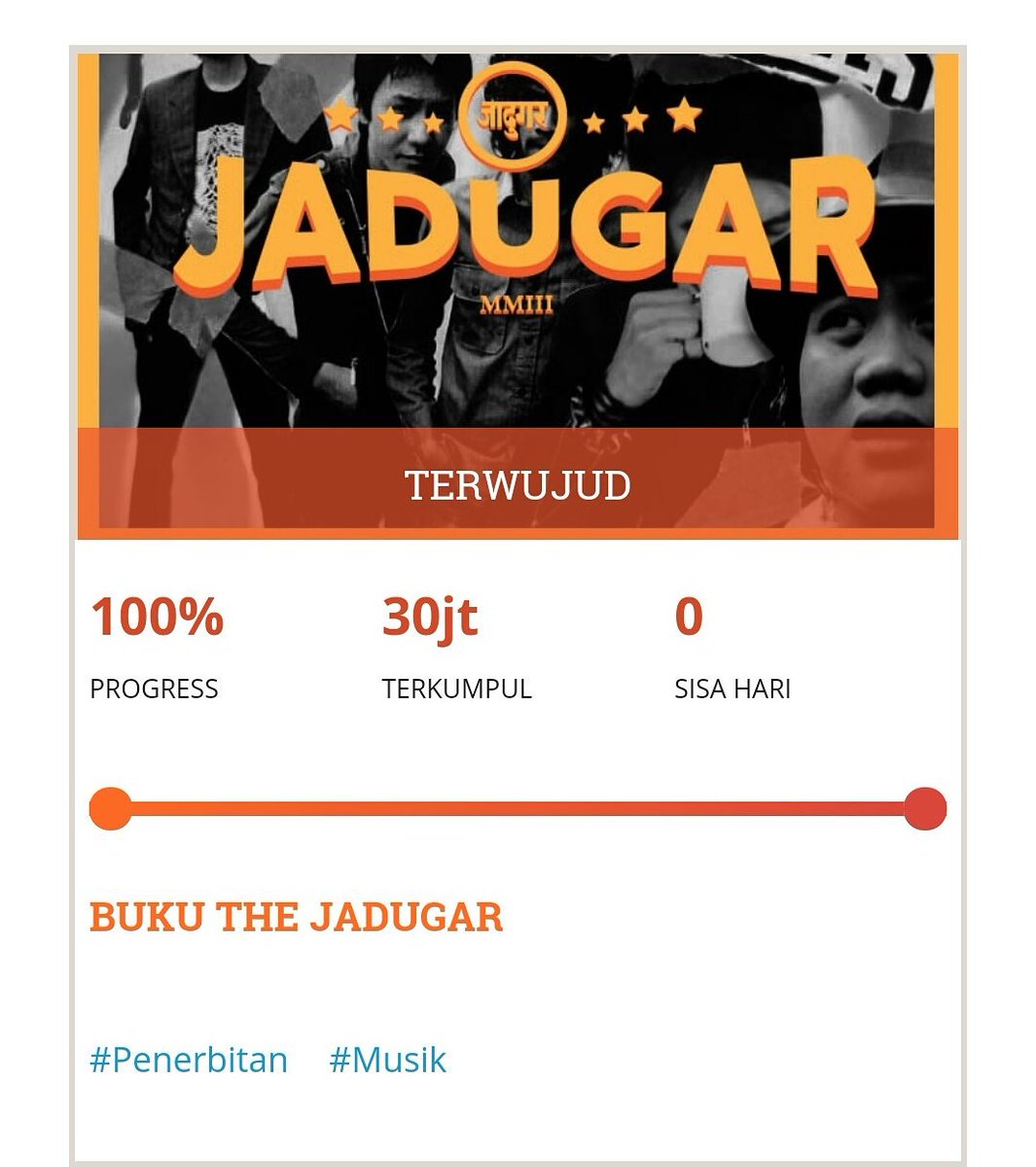 #BukuTheJadugar, Kreasi penutup di Wujudkan.com berhasil terwujud. Terima kasih kepada seluruh Pewujud yang telah mendukung!