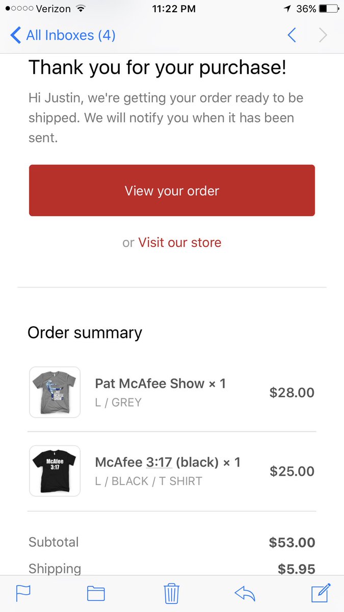 jharmon_22's tweet photo. @PatMcAfeeShow never ordered a shirt so fast in my life. Didn't want to miss out. Been here since the beginning. #Mcafee317 #BarstoolIndy https://t.co/SMpXADNA58