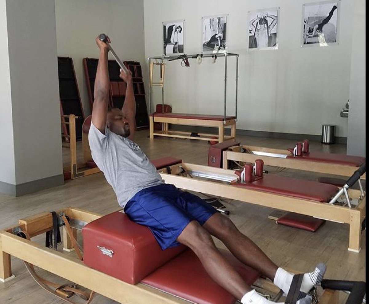NSequenceGolf's tweet photo. 1st time working on Pilates reformer...great workout.  The Cadillac was my favorite. Great session!!! @thepilatesloftorlando #pilates https://t.co/wqQJNebFz5