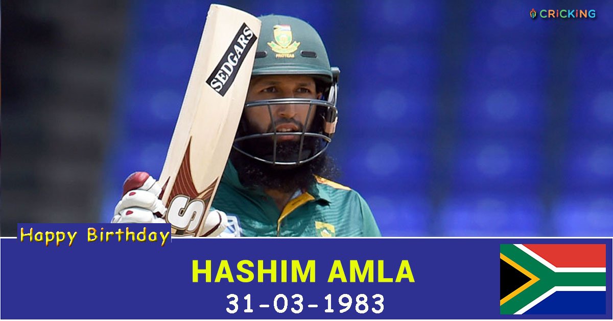 Happy Birthday Hashim Amla. The South African cricketer turns 34 today. 