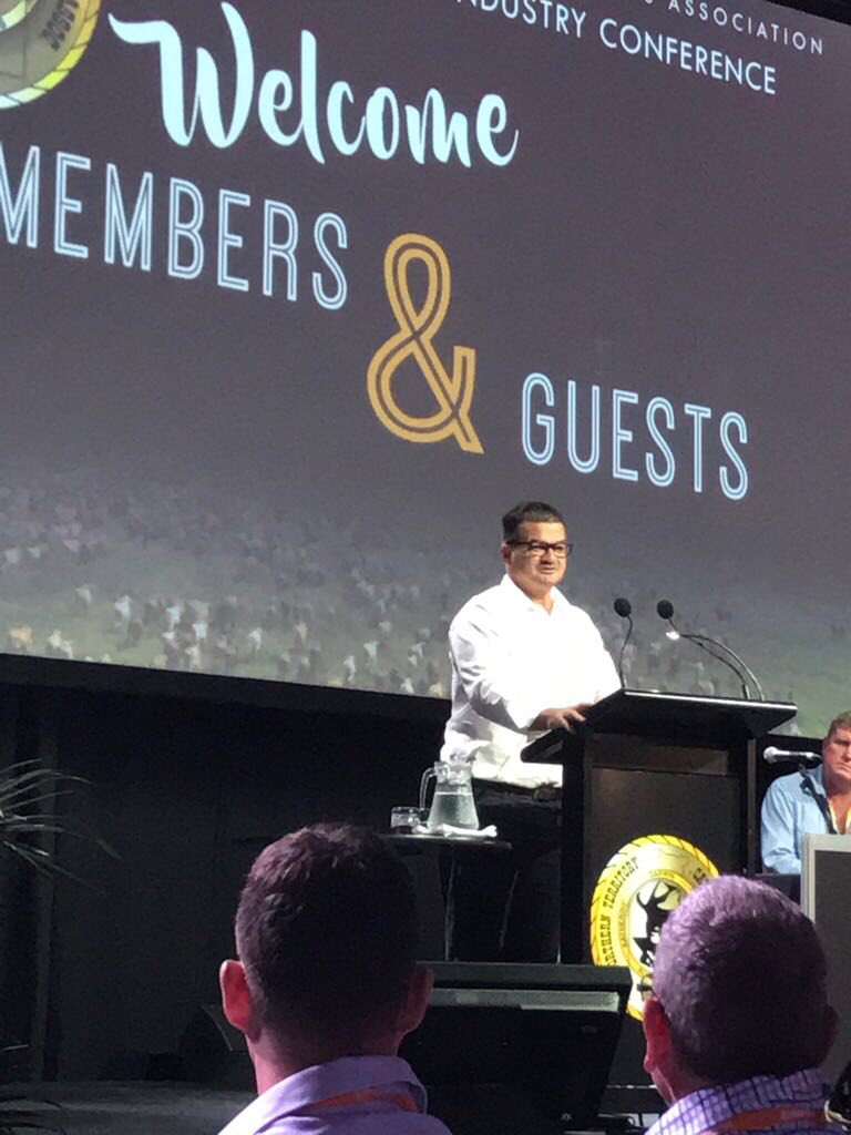 INAinDarwin's tweet photo. Bu Woro &amp; team attends #NTCAConf17 for strong @IndonesiaAust 🐂 partnerships @aosny2011 @TraceyHayesNT @mattjcan https://t.co/CZ2m8fCamn