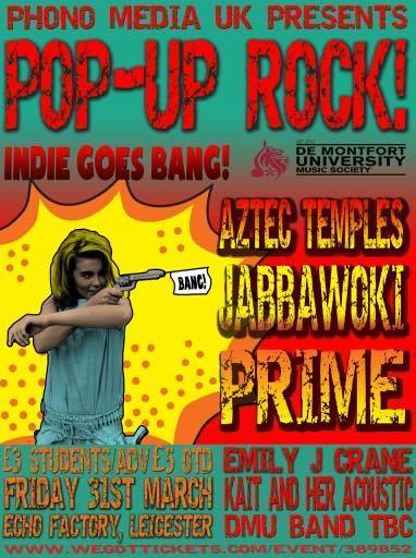 PhonoMediaUK's tweet photo. TONIGHT #Popuprock #EchoFactory 7pm £3 @Leicismore @KuKuConnect @LestaHour @coolasleicester @LE_OutThere @bestofleicester @Talk_Leicester https://t.co/1E5c4y2Itk