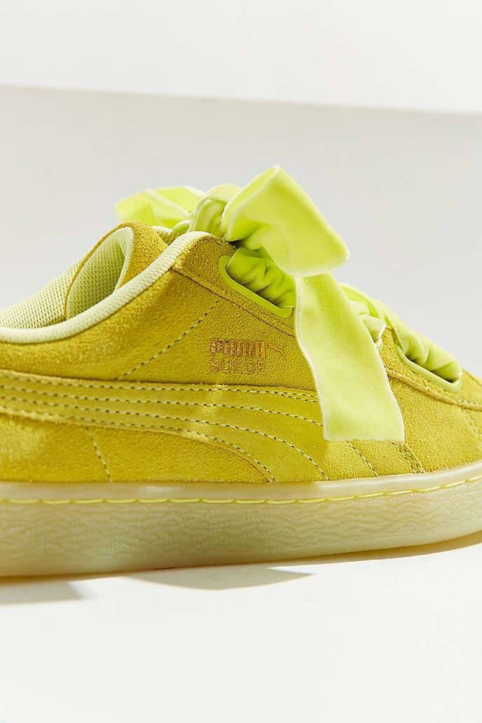 puma basket heart yellow