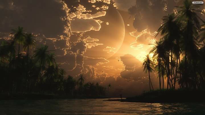 🎶the moon adoring the night sky...warm, tropical night...