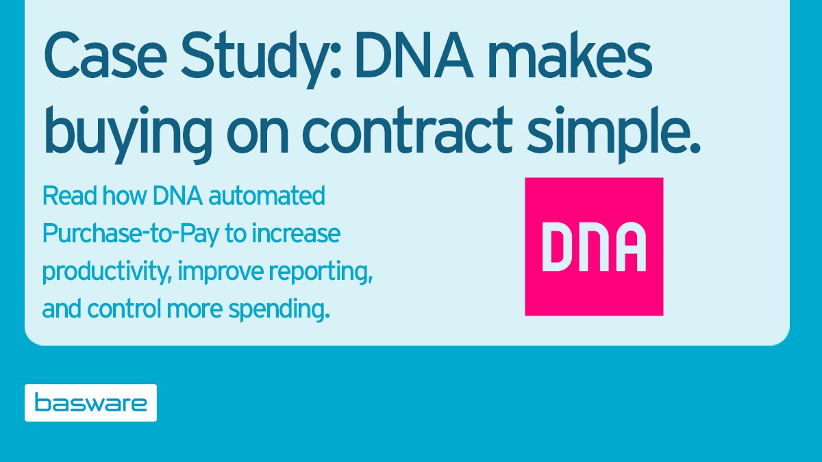 basware's tweet photo. True integration between #AccountsPayable and #Procurement is no myth. Here’s the story of DNA @DNA_fi https://t.co/GjKyp6pb64 https://t.co/VHFRkElyfH