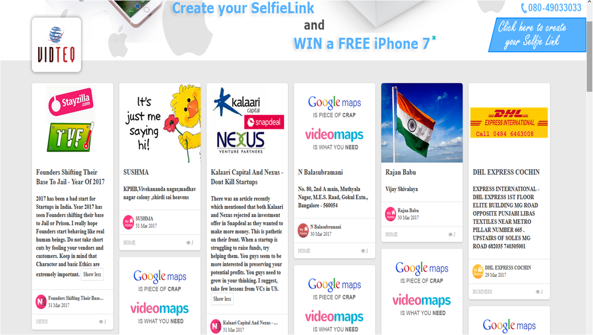 Create your Selfie Link at -

vidteq.com/selfieLink/ind…