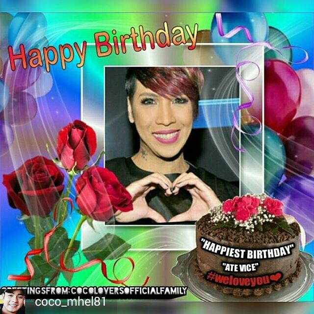 HAPPY BIRTHDAY VICE GANDA !!!
FROM FAMILY...GOD BLESS YOU...WE LOVE YOU  