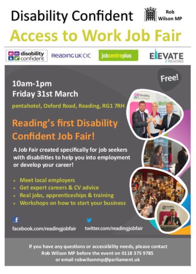Employment opportunities, apprenticeships, cv advice, training &amp; more! On offer to jobseekers with disabilities today at pentahotel #rdguk