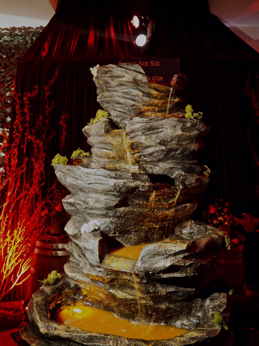 BrockmansGin's tweet photo. A cocktail with viagra? Now we're talking... Grab yourself a drink from a flowing gin waterfall at our @ThreeSixSixLDN Gin Forest #CITCLDN https://t.co/usf5qPaVTh