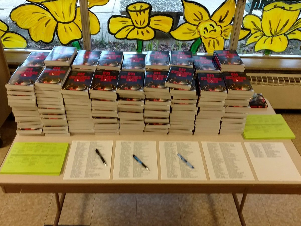 Fitz_CJ's tweet photo. Staff Distribution today! #jmmreads @JasonReynolds83 @KielyBrendan https://t.co/seD5O8EQQG