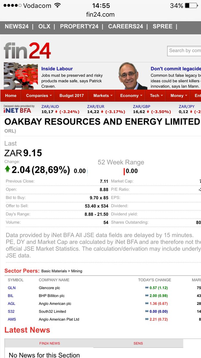 bertu_nel's tweet photo. So Oakbay share price rises? Wonder why?? https://t.co/fPqEBurshM
