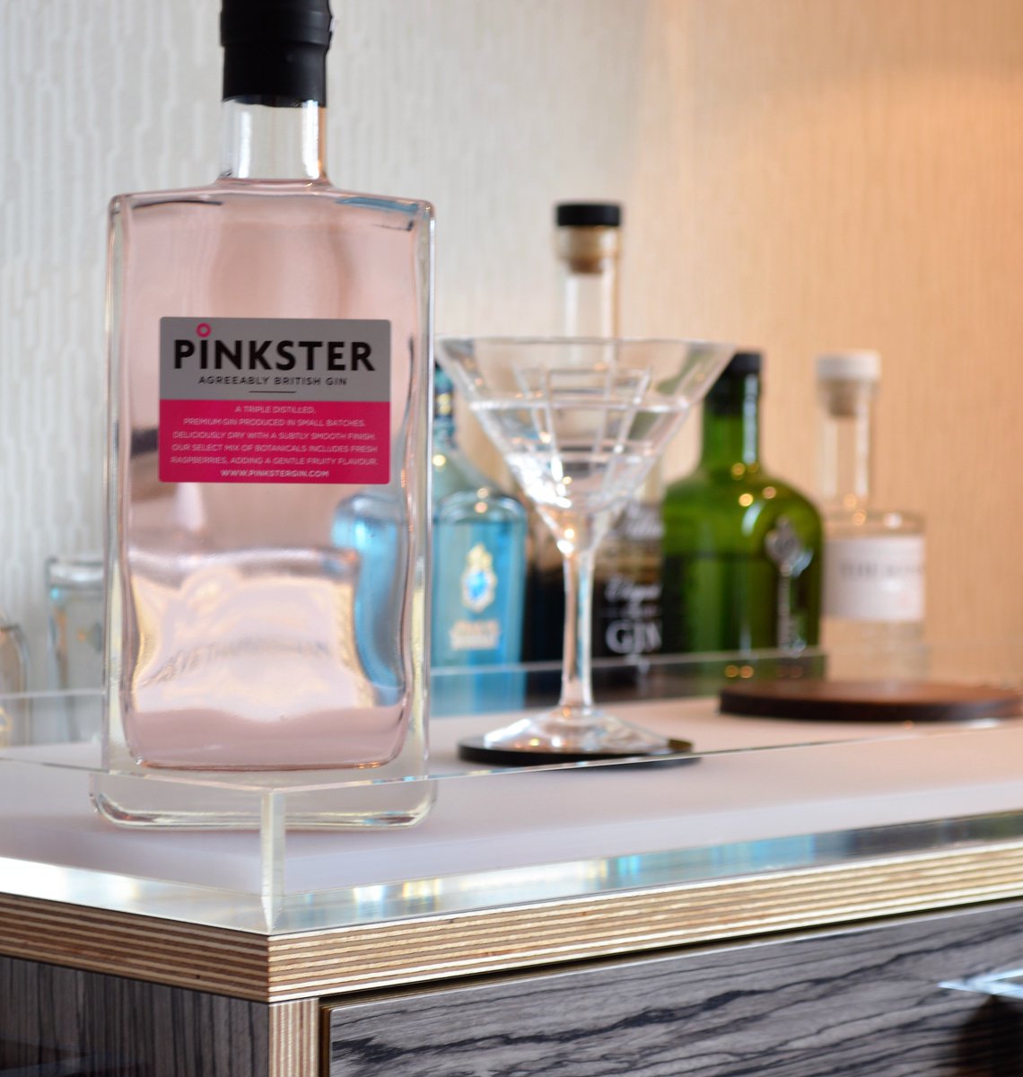 quenchhomebars's tweet photo. Delighted to inaugurate @pinkstergin into our gin collection included free with The Gin Trolley #drinkstrolley #barcart #gin #pinkstergin https://t.co/So3dPAE9bK