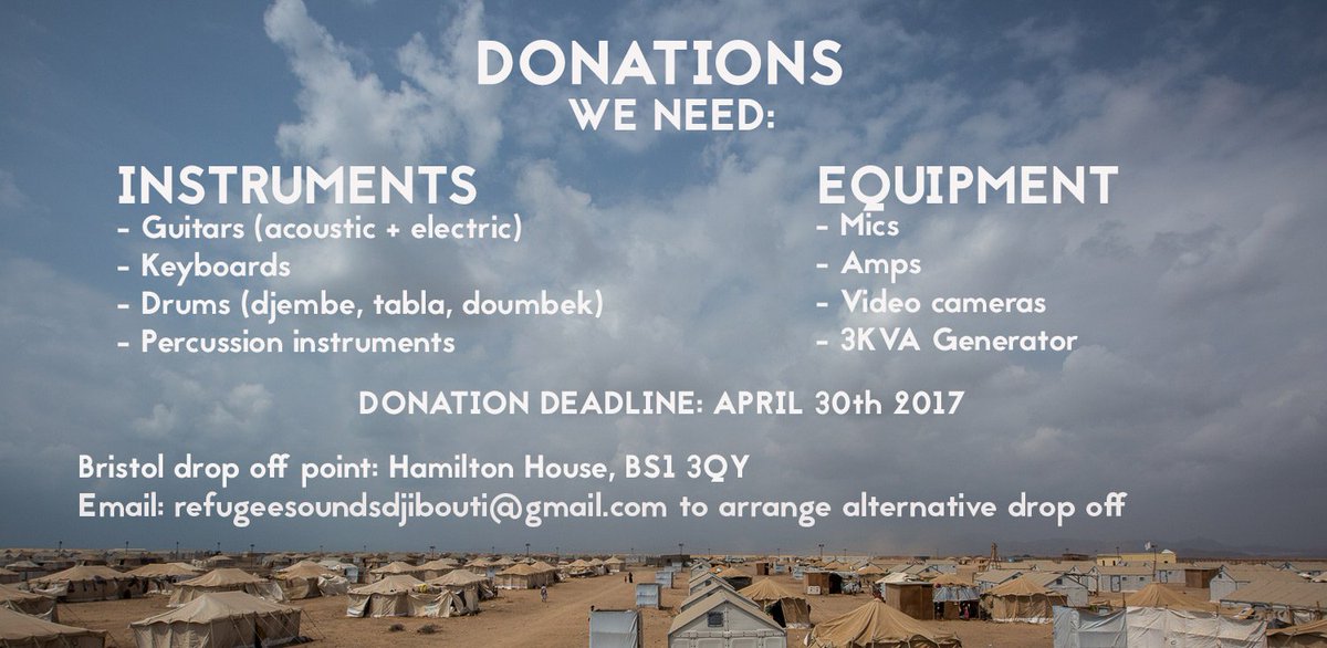 RefugeeSounds's tweet photo. We're looking for instruments... get involved! #music #refugee  https://t.co/ENMmvqvBRu https://t.co/rd4a165jqh