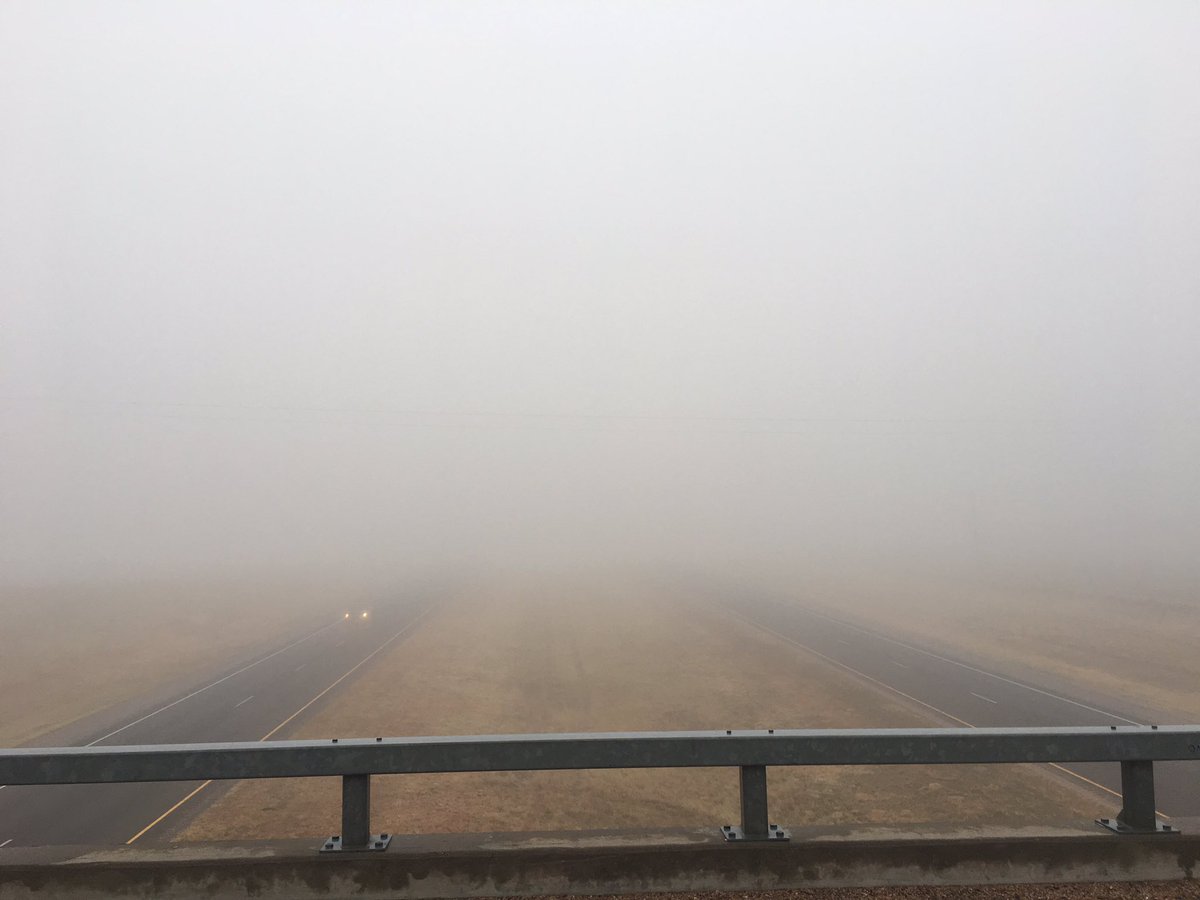 Foggy conditions along I-70. View from west of Flagler. #fog #COwx