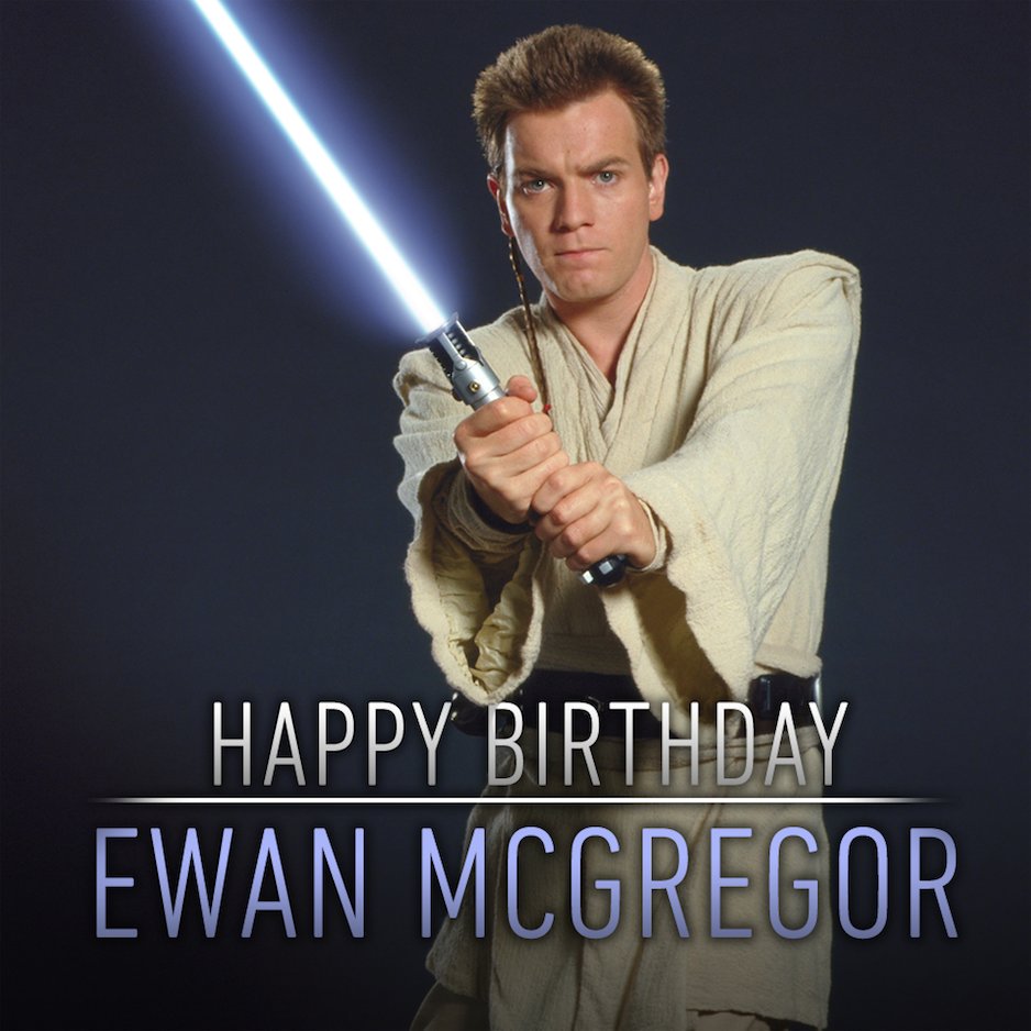 Wish young Obi-Wan himself a happy birthday! Many happy returns, Ewan McGregor 