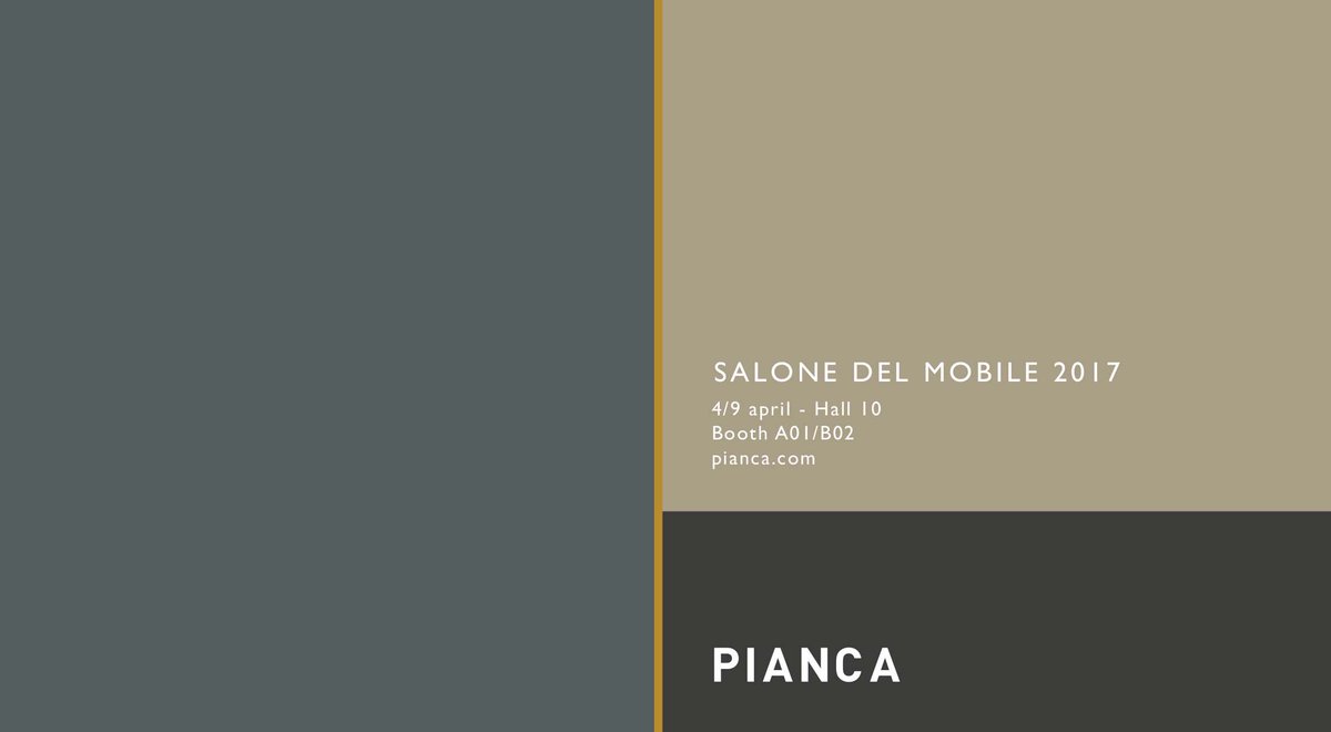 piancadesign's tweet photo. You are welcome at #SalonedelMobile2017 , 4-9 April , Hall 10 Booth A01/B02 @iSaloniofficial https://t.co/hkVMONFwWt