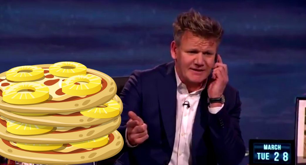 idesh's tweet photo. Gordon Ramsay zna odgovor na pitanje ide li ananas na pizzu ili ne. 

https://t.co/PRD4nydfTR https://t.co/Hy4uyWUBD4