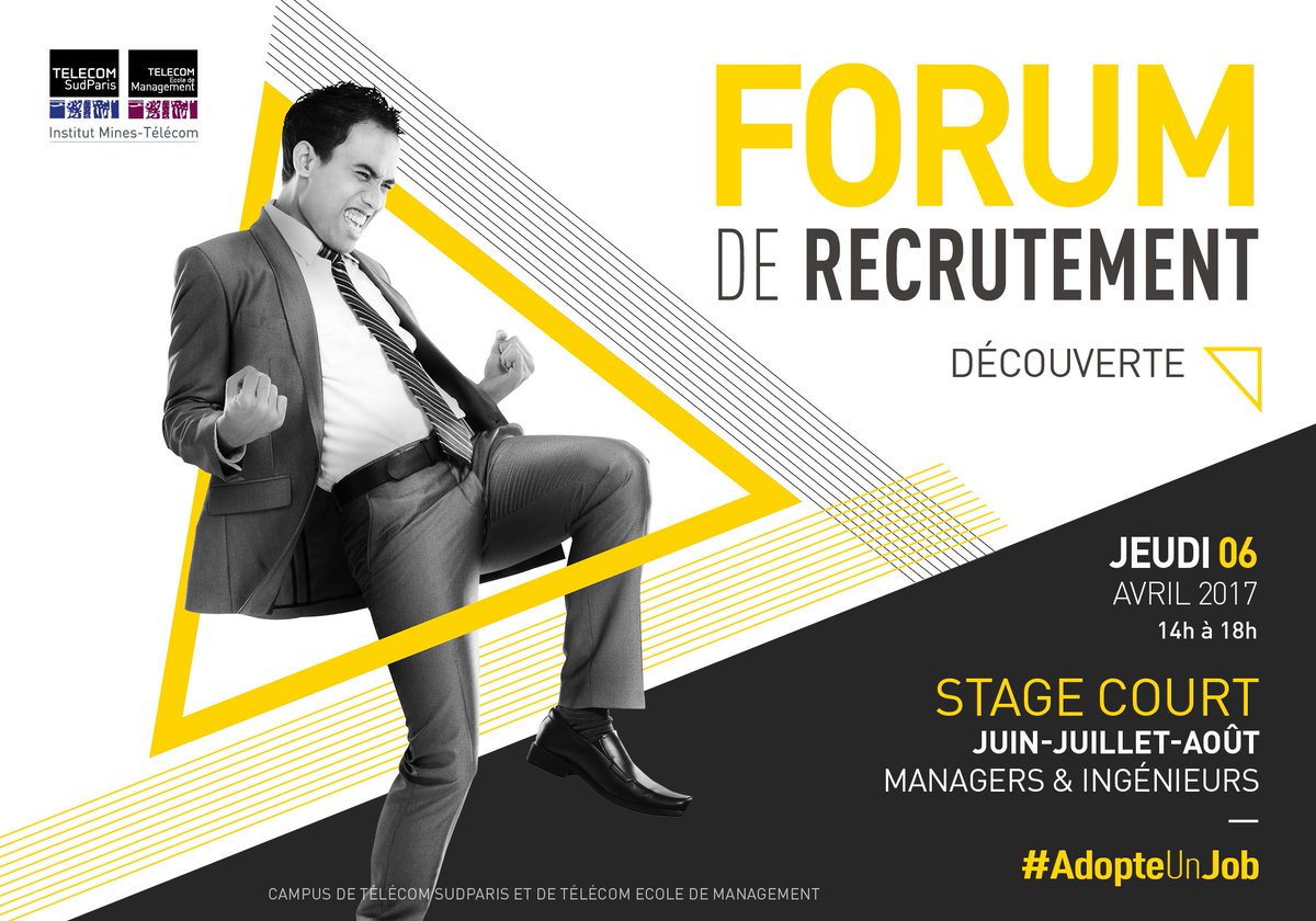 TelecomSudParis's tweet image. Nous serons ravis d&apos;accueillir @Setec_is, partenaire @TelecomSudParis, lors du forum de recrutement le 6 avril sur le campus. 
#AdopteUnJob