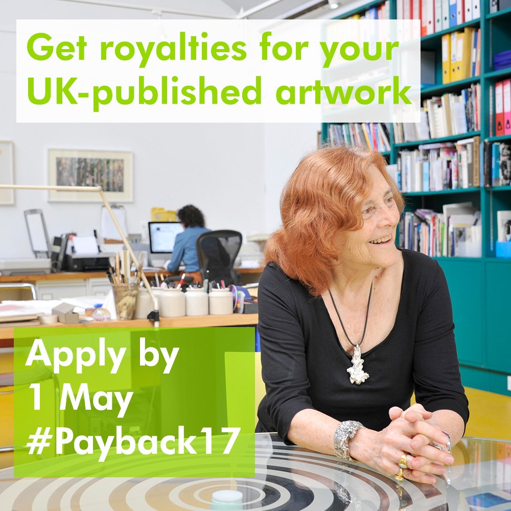 DACSforArtists's tweet photo. Artwork in UK books, mags or on TV? Get your share of mills in #Payback17 royalties. Just 1 month left to apply: https://t.co/whvIPVUr45 https://t.co/Y4qIbrblYW