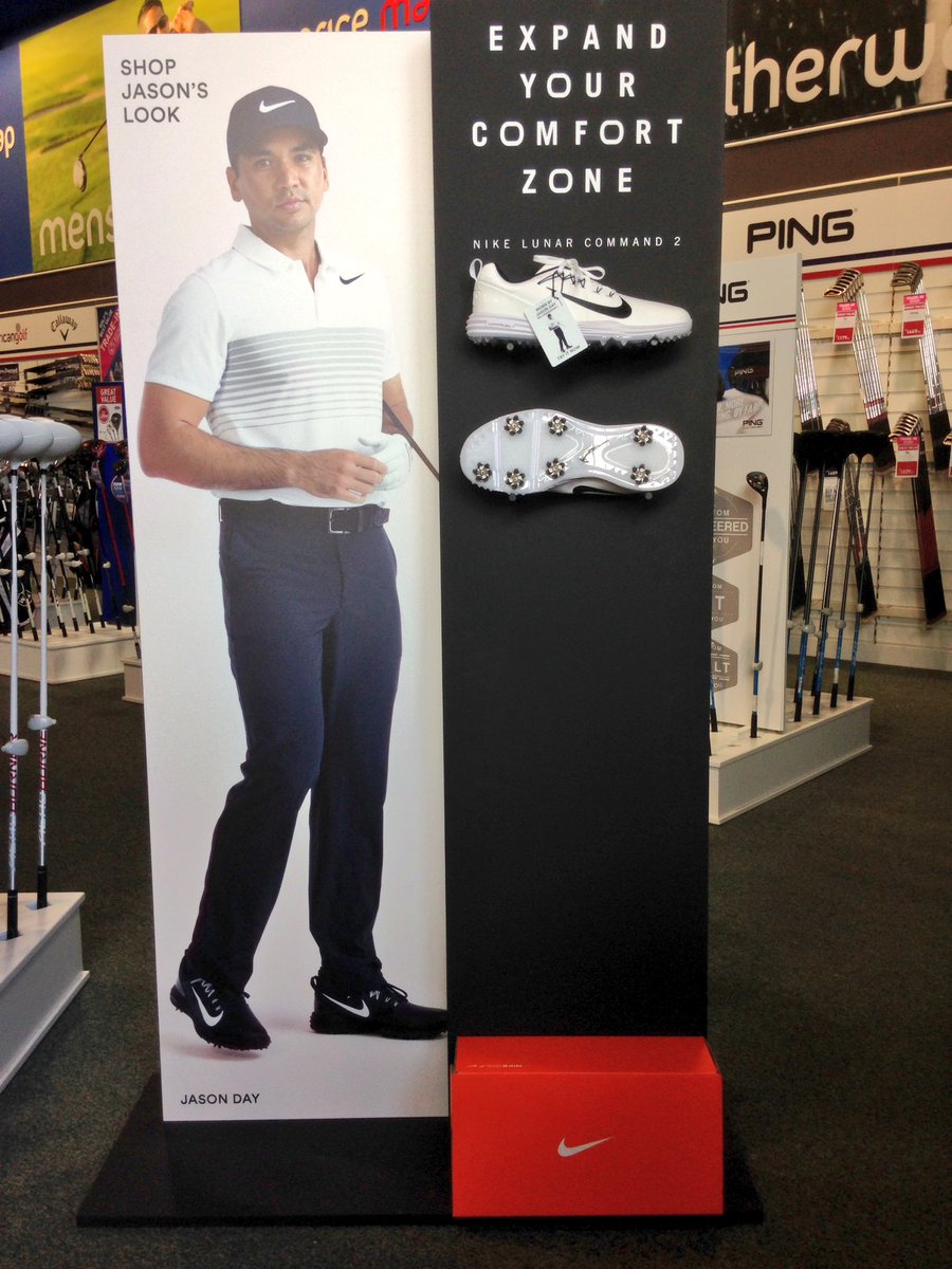 AgExeter's tweet photo. Shop @JDayGolf Look Instore Today. Try the New @NikeGolfEU #LunarCommand2 Golf Shoes and matching apparel #nikegolf https://t.co/cvtI19kkCG