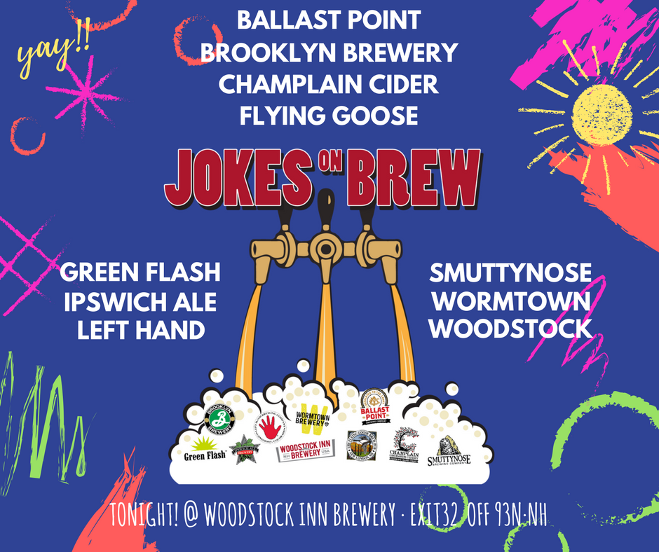 WoodstockBrew's tweet photo. WOOT! Today's the day! The start of #NH Craft Beer Week &amp; our #jokesonbrew wknd! Hope to see you! #nhbeer #nhcbw 
https://t.co/hLCzAPfvIE https://t.co/eNsCfAqqyA