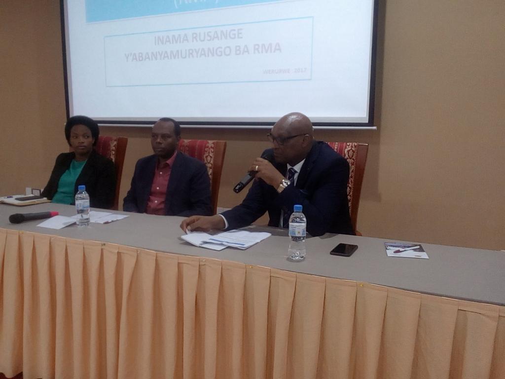 <a href="/Malic_Kalima/">Kalima Jean Malic</a> is presenting the <a href="/RMA_MiningRw/">Rwanda Mining Associ</a> 2016 summary of achievements <a href="/Francis_Gatare/">Francis K. Gatare</a> @Mines_Rwanda <a href="/PSF_Rwanda/">PSF Rwanda</a> during gnrl assemby