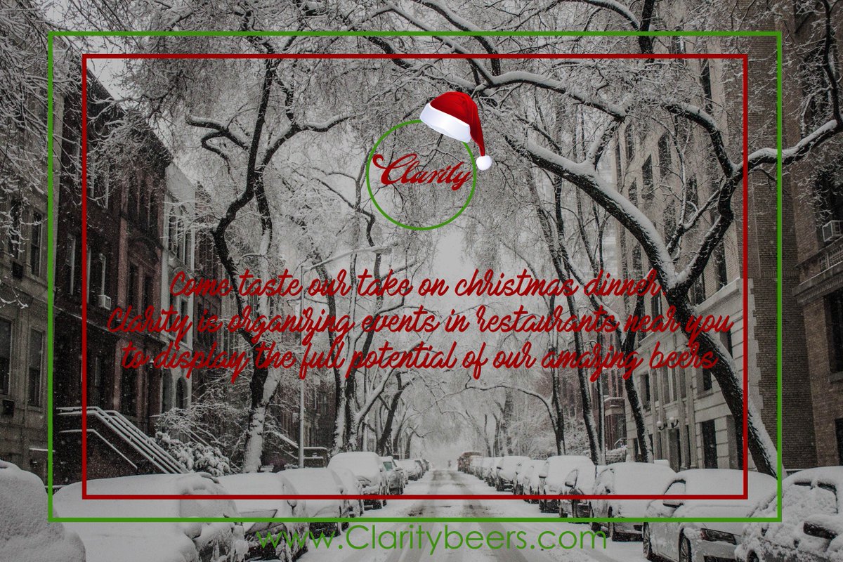 Clarity_Beer's tweet photo. Wanna blow your friends and family away during Christmas dinner? Come and get inspired by the chefs we collaborate with. #LiveClear #Clarity https://t.co/RtuLCb3cz3