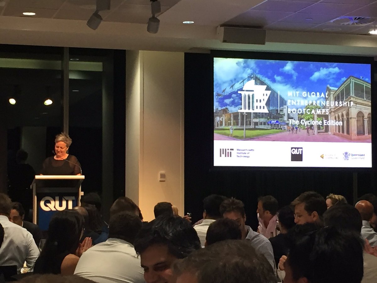 RoddersAUS's tweet photo. @ProfBarrett highlighting that #MITBootcamp #QUT class 5 is the cyclone edition NOT OUTBACK :) https://t.co/JlVXdPcbW7