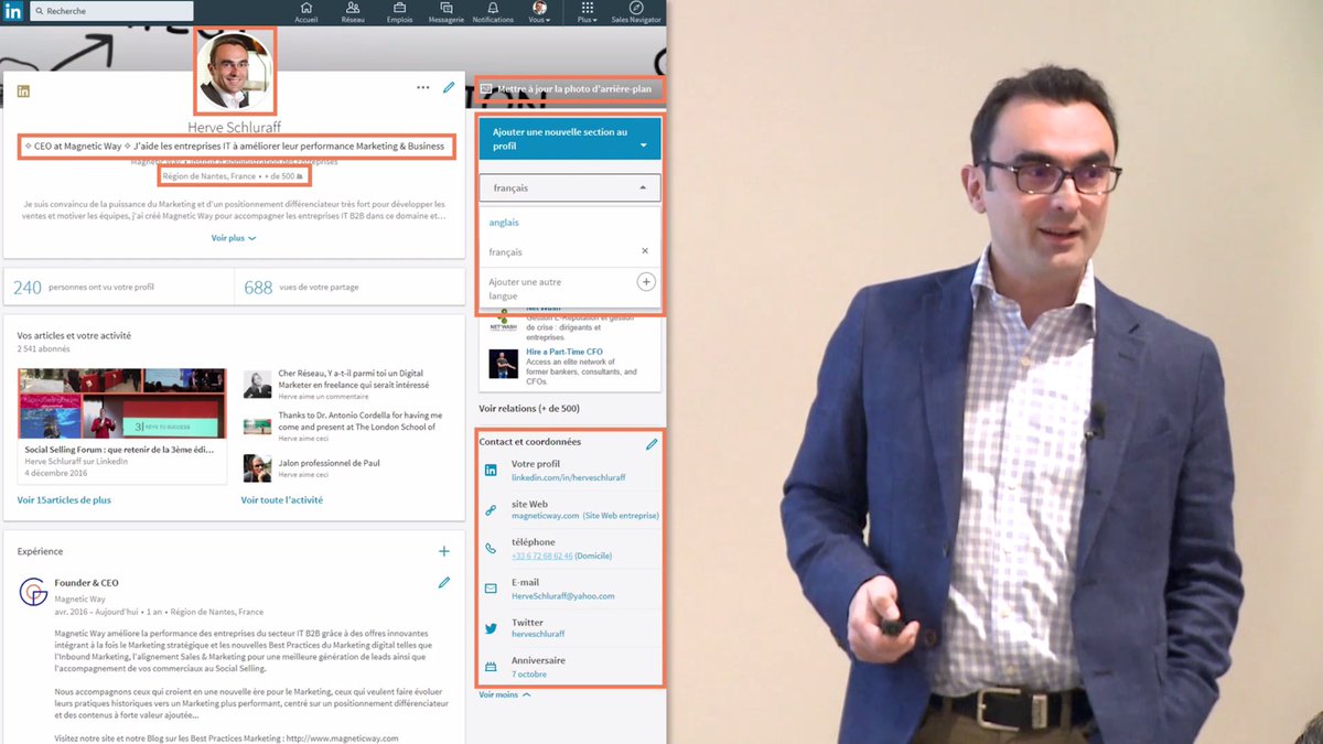 herveschluraff's tweet photo. Nouvelle interface #LinkedIn : comment créer un #profil parfait ? Réponse en #vidéo >> https://t.co/rGulqcndJc #SocialSelling #NewLinkedIn https://t.co/2rxFqb0Mfi