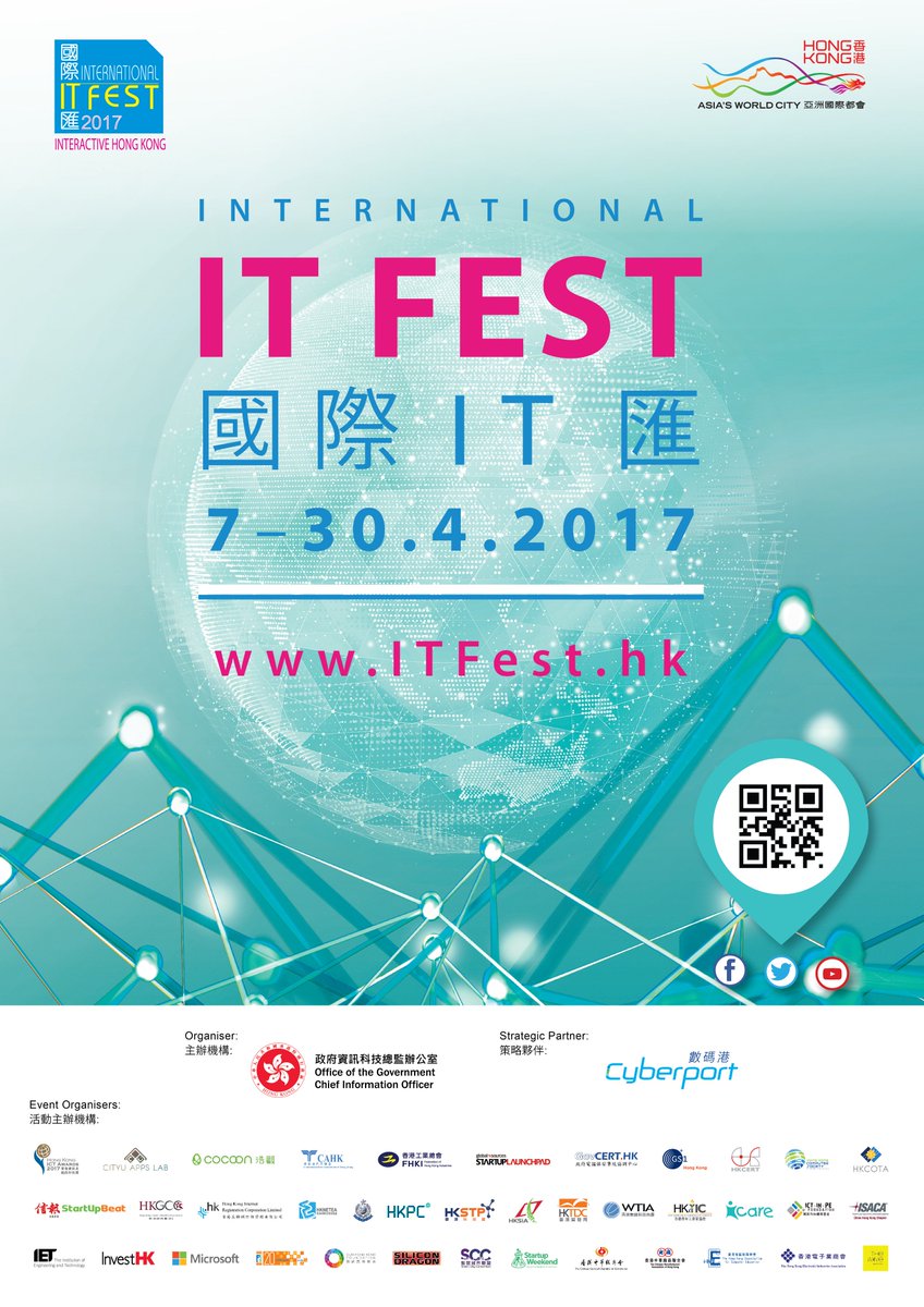 ITFestHK's tweet photo. @ITFestHK starts 7-30/4 @iEconomySummit spotlights #FinTech, #BigData, #SmartCity &amp; #ECommerce w/ 60+ speakers!
https://t.co/yfCvfHZ23l https://t.co/FqVJsGhPIW